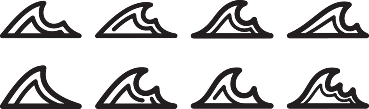 Black and white illustration of the letter a in various fonts Vector