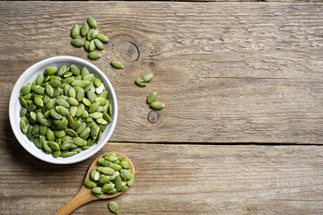 pumpkin seeds in bowl