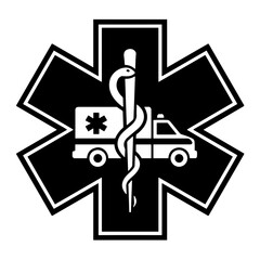 vector illustration of a set of icons Star of Life © Desi