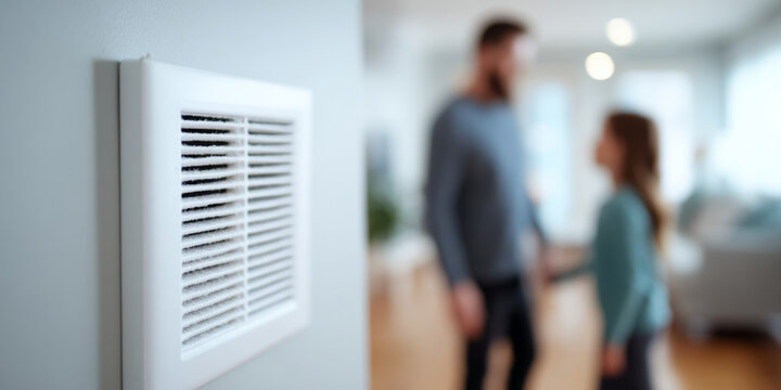 Dirty air vent filter in home interior