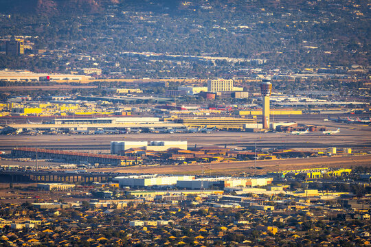 Phoenix Sky Harbor International Airport View from Dobbins Lookout Arizona