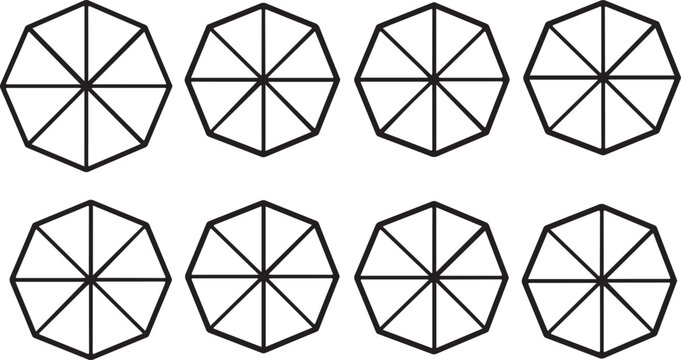 Geometric patterns of overlapping diamond shapes with star-like designs Vector