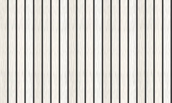 Clean white wooden slat wall background featuring minimal vertical lines and subtle natural texture, ideal for modern interior design, architecture projects, wallpaper, product displays, branding, and