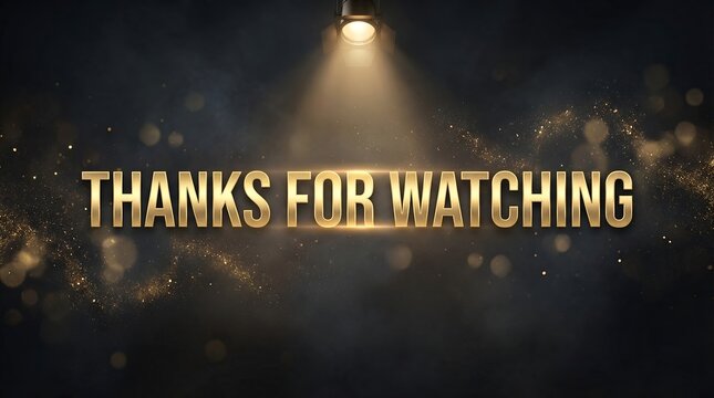 Professional Outro Graphic with Thanks For Watching Message