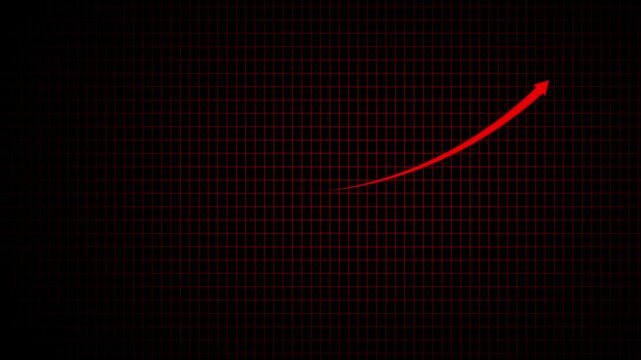 Simple graph bar icon data visualization. Represents metrics, analysis, and performance tracking Business growth concept, business up Animated arrow growth Bar graph shows steady progress.4k video ..