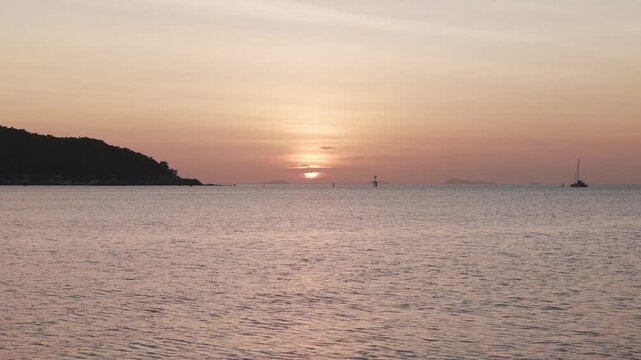 Ko samui sunset creating tranquil tropical sky