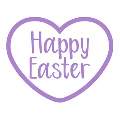 Fototapeta premium Happy Easter typography clip art design on plain white transparent isolated background for card, shirt, hoodie, sweatshirt, apparel, tag, mug, icon, poster or badge