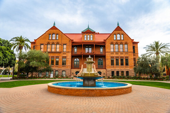 Old Main with Fountain at Arizona State University in Tempe Arizona