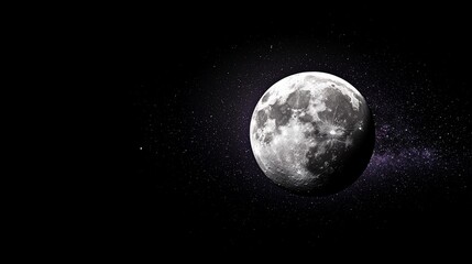 Fototapeta premium Lunar orb among stardust sparkles