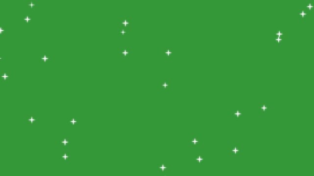 Twinkle sparkle star blast, particular particle explosion, animated glitter burst effect, green background 4k