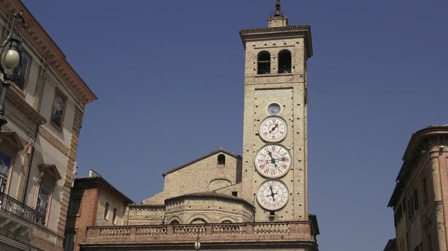 tower clocks with almanac, medieval bell tower