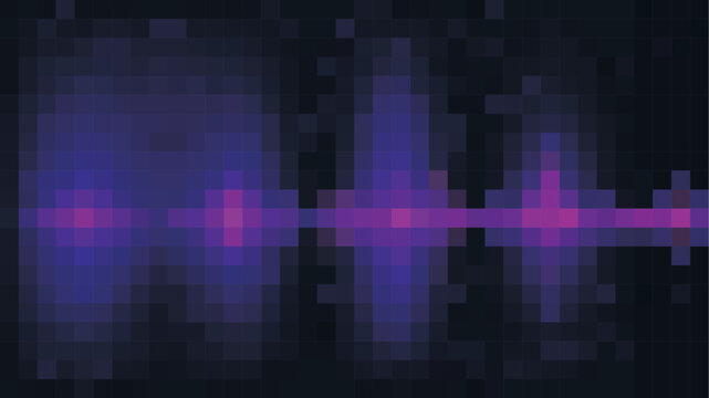 Audio Wave Mosaic Purple Vector Background