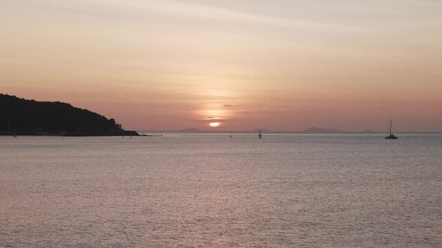 Ko samui sunset creating tranquil tropical sky