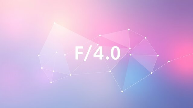 oganesson. Abstract geometric shapes in gradient colors, representing digital network and connectivity. product launch decks, UI/UX mockups, designed for product launches and innovation pitches.