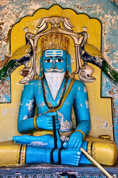 Devtaon Ki Sal, Sculptures Gallery or Hall of Gods within the historic Mandore Gardens in Jodhpur, Rajasthan, India