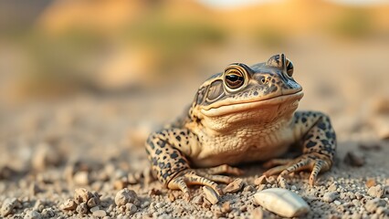 Obraz premium Sonoran Desert Toad in its natural habitat, a detailed close-up of the amphibian.