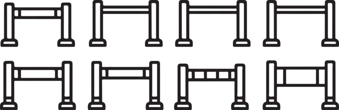 Diagram showing eight different types of molecular geometry structures Vector
