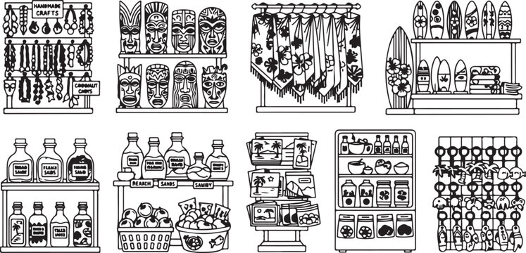 Architectural sketches and plans showcasing intricate design details Vector