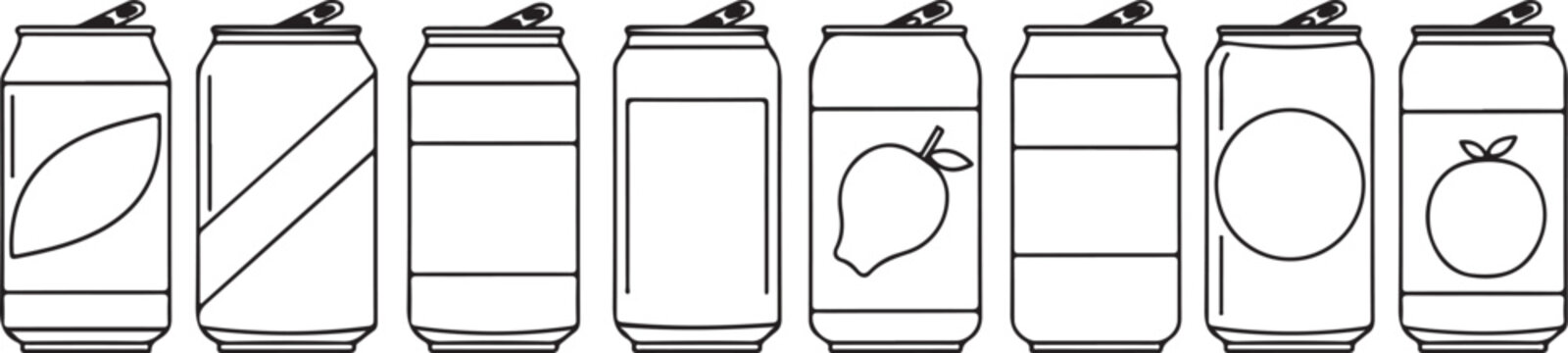A series of eight simple 3d containers with different opening mechanisms Vector