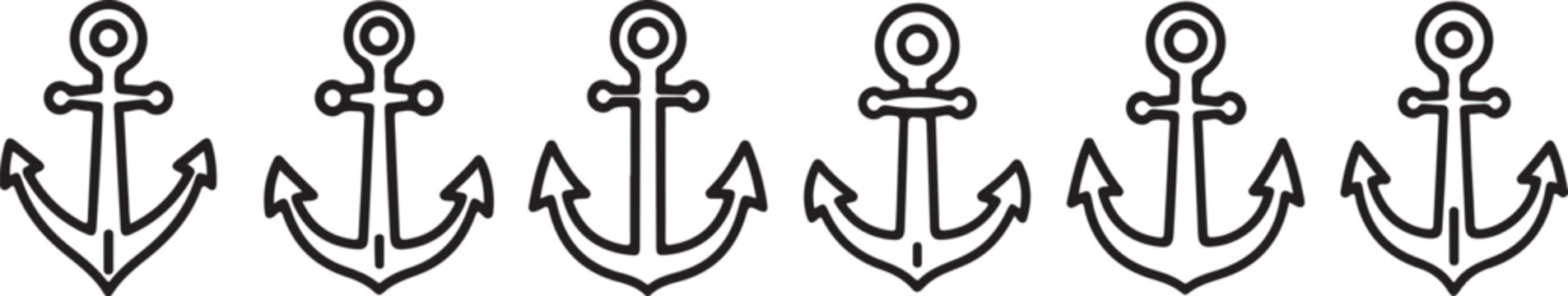 Set of six modern minimalist gold house keychain designs Vector