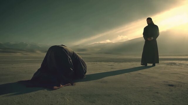 Jacob Bowed to the Ground Seven Times as He Approached His Brother Esau. Bible Story About Jacob and Esau