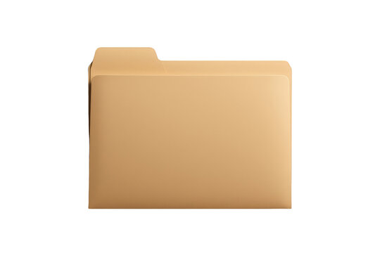 Manila folder representing office organization, document storage, and efficient filing systems, displayed on a transparent background