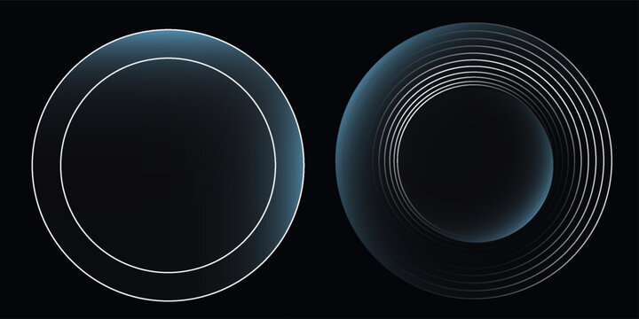 Sound wave. Signal concentric circle. Round light effect. Wifi range. Radio station signal. Water ripple with circle waves. A place or a painful point. Radar screen. Vector effect.