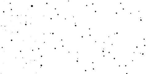 Fototapeta premium Black dots of various sizes scattered randomly on a transparent background