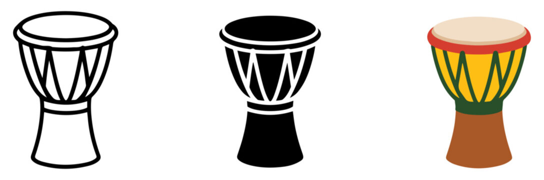 djembe drum icon vector illustration