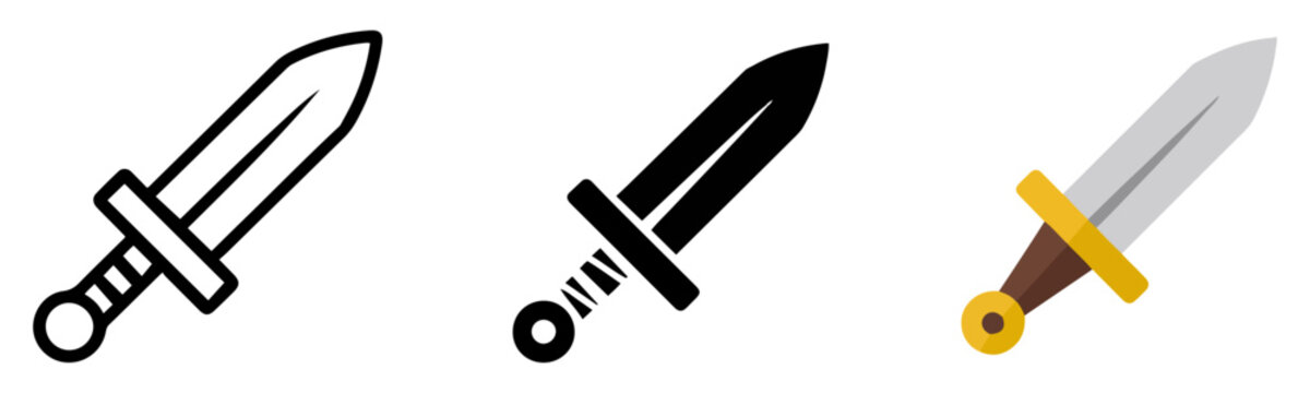 dagger weapon icon vector illustration