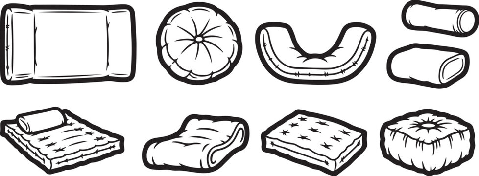 Various geometric shapes and objects in isometric perspective illustrations Vector