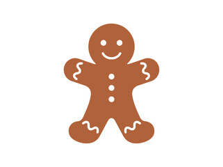 Obraz premium Gingerbread man cookie icon isolated on white background