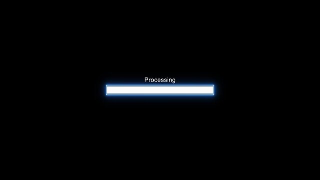 Progress bar animation with alpha channel.white loading bar animate on a white background, 4k Video