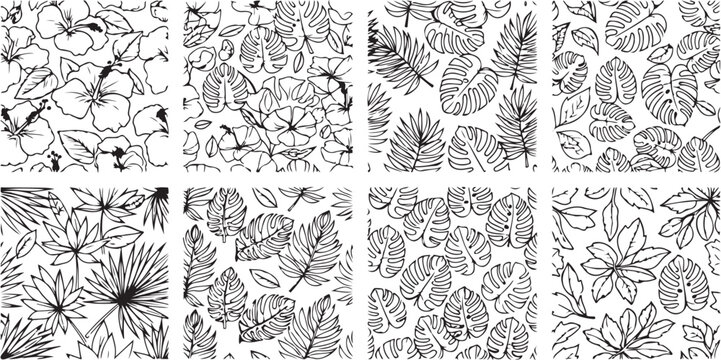 Intricate ballpoint pen sketch of a densely populated forest scene Vector