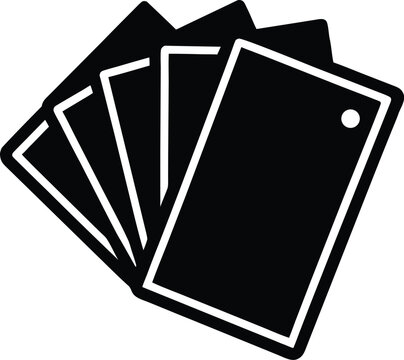 flashcards silhouette vector art illustration, black and white design