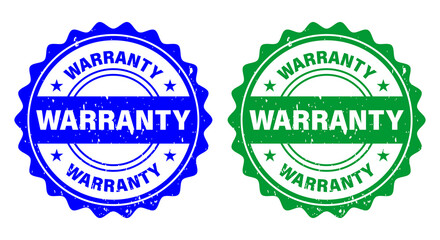 Obraz premium Warranty Text Oval Rubber Stamp Badge Isolated on White Background, warranty, warranty text, oval stamp