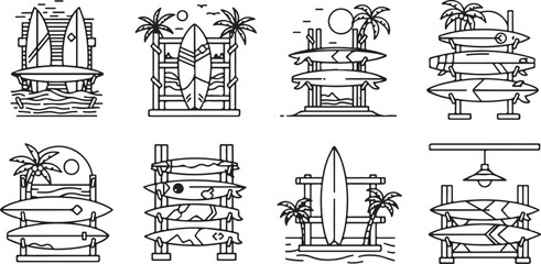 Various ancient architectural drawings showing diverse structural designs and elements Vector © mahafuza