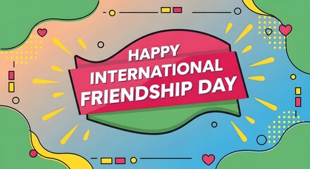 Fototapeta premium Happy international friendship day celebrating bonds of friendship and togetherness