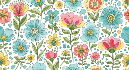 Fototapeta premium Bright and lively flower design filled with natural beauty