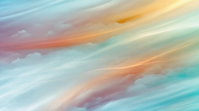 Abstrakter pastellfarbener Himmelshintergrund mit Wolken in warmen T&ouml;nen