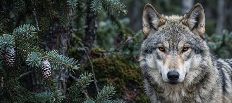 wolf in the forest