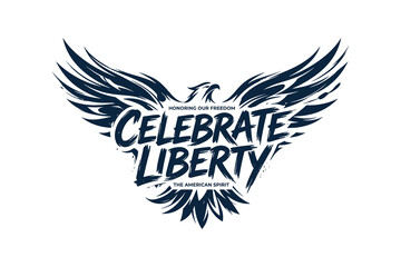 Fototapeta premium Celebrate Liberty American Eagle Design for 250th Anniversary of USA Independence Day