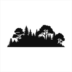 A serene forest landscape with trees