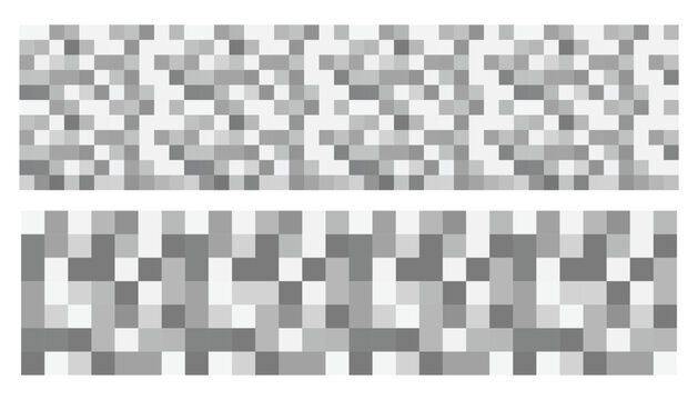 Censored Pixel Blur Mosaic Texture Set Vector with Grey Squares for Privacy, Content Protection and 
Censorship Design Elements