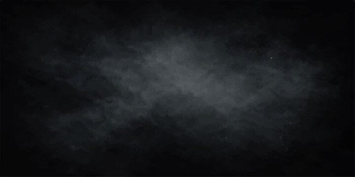 A dark motion texture of smoke and mist creates a black storm cloud backdrop with a design of steam and fog patterns against a night sky