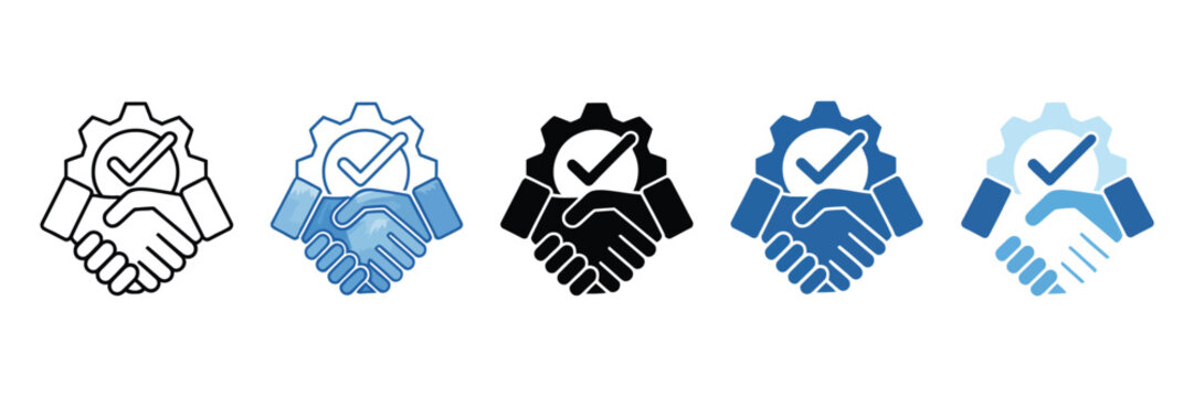 Integrity Icon Set, Multiple Style Collection, Honesty Trust Symbol Pack, Ethics Moral Value Badge, Professional Business Virtue Vector, Modern Flat Line Design Illustration Elements Kit