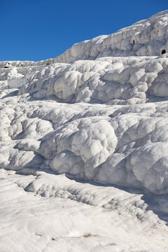 Travertine terraces in Pamukkale, Turkey