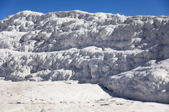 Natural travertine formations in Pamukkale, Turkey