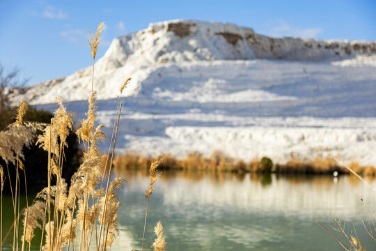 Tranquil travertine landscapes of Pamukkale, Turkey