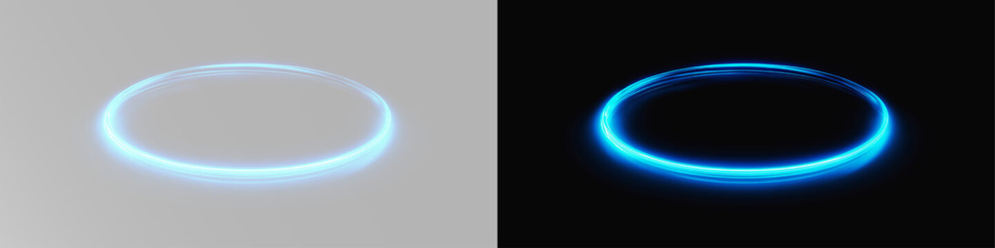 blue neon circle for dynamic modern backgrounds and tech branding